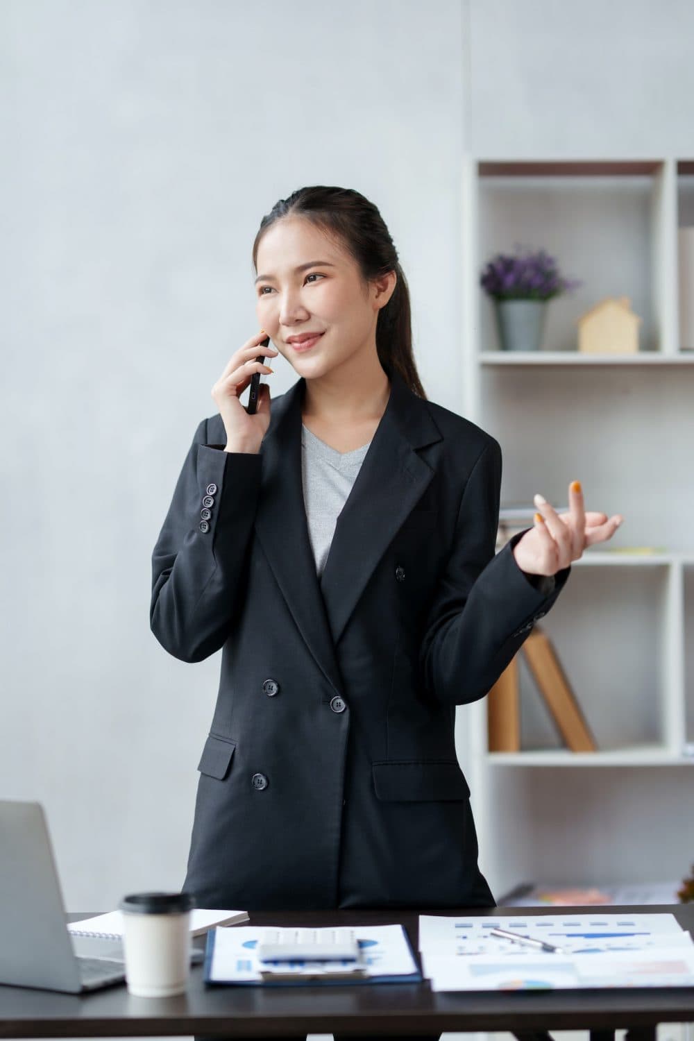 woman with phone